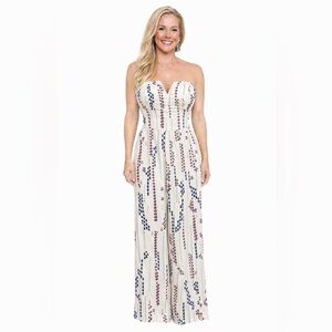 🍀🍀 ILLA ILLA Strapless Printed Jumpsuit – Size Medium